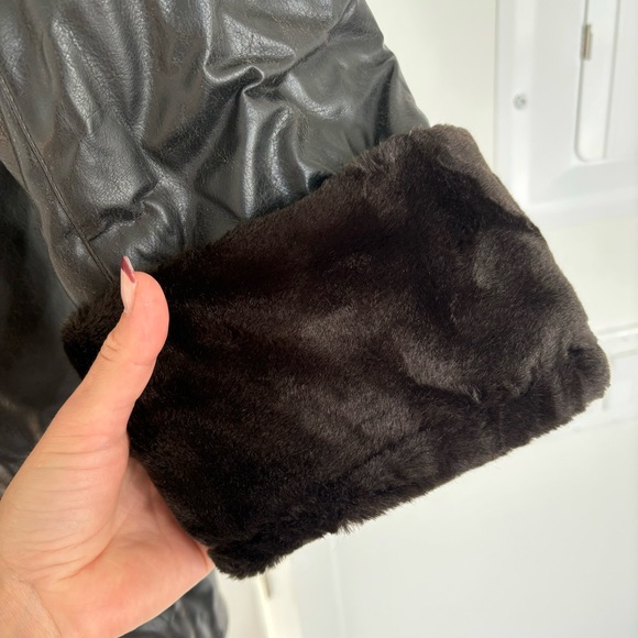 Nuage Brown Faux Leather / Fur Jacket - Picture 9 of 9